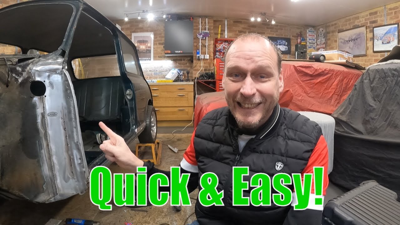 Watch How Easy We Fit a Flitch Panel on a Classic Mini in Project Racing Green Pt.32