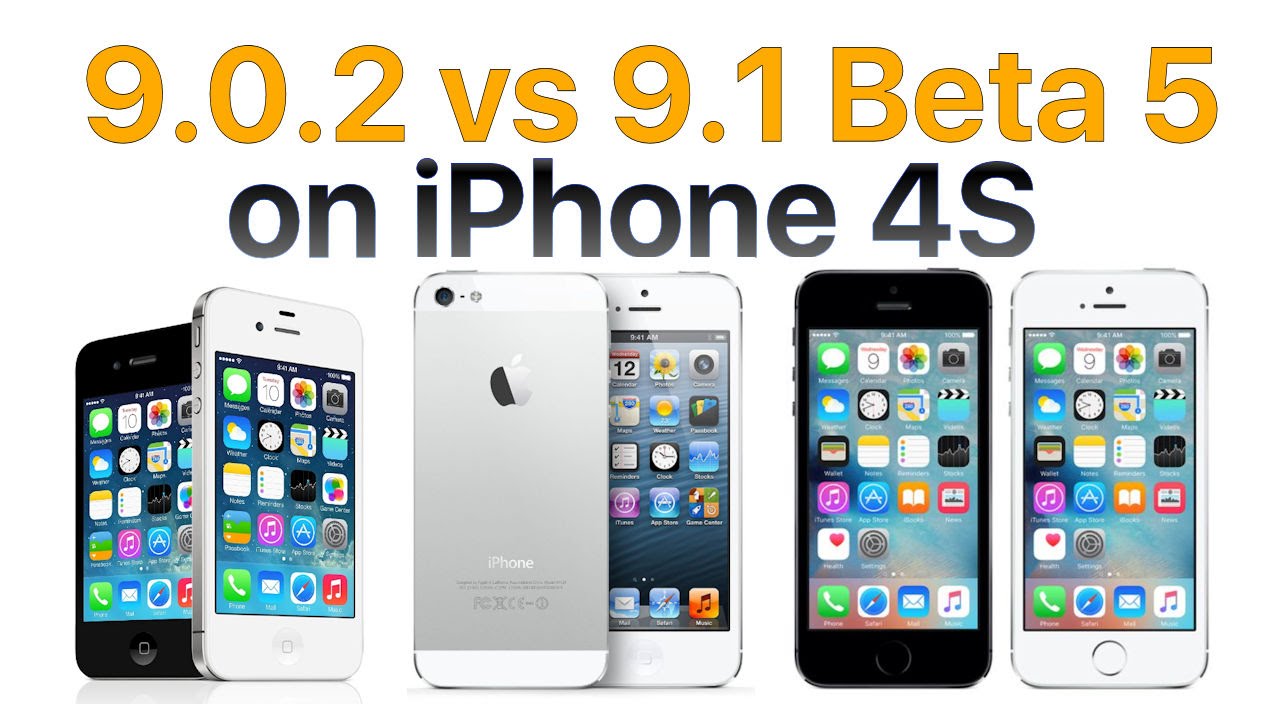 iPhone 4S iOS 9.1 Beta 5 vs iOS 9.0.2