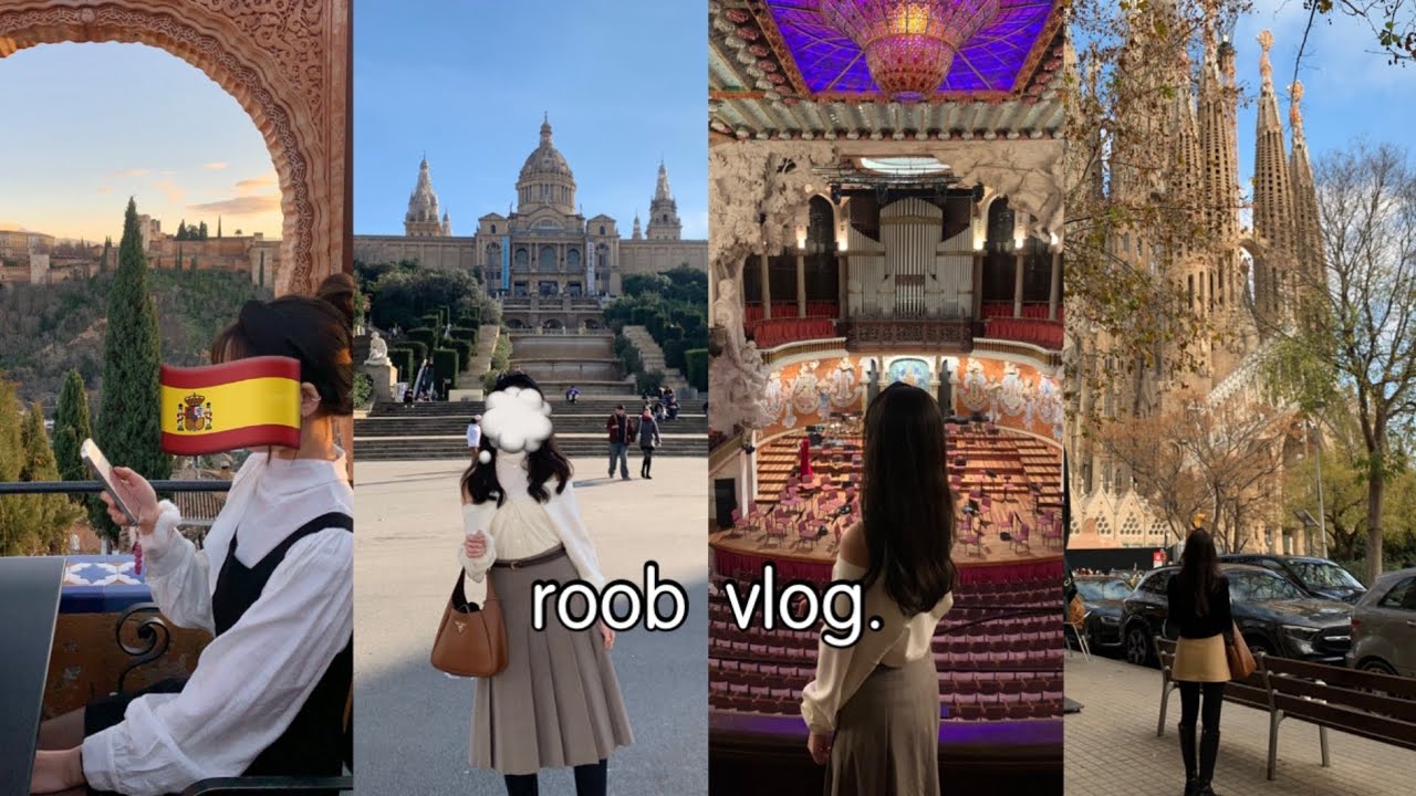 VLOG. 여행 브이로그.🇪🇸스페인 바르셀로나,그라나다여행💃.바르셀로나 실패없는 맛집🥘(캡쳐이미지제공).가우디성당 내부입장 취소표 구하는 팁💡.스페인 기념품 추천.스페인vlog
