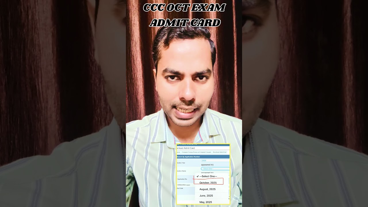 CCC OCT EXAM ADMIT CARD ISSUED! Download Now #cccwifistudy
