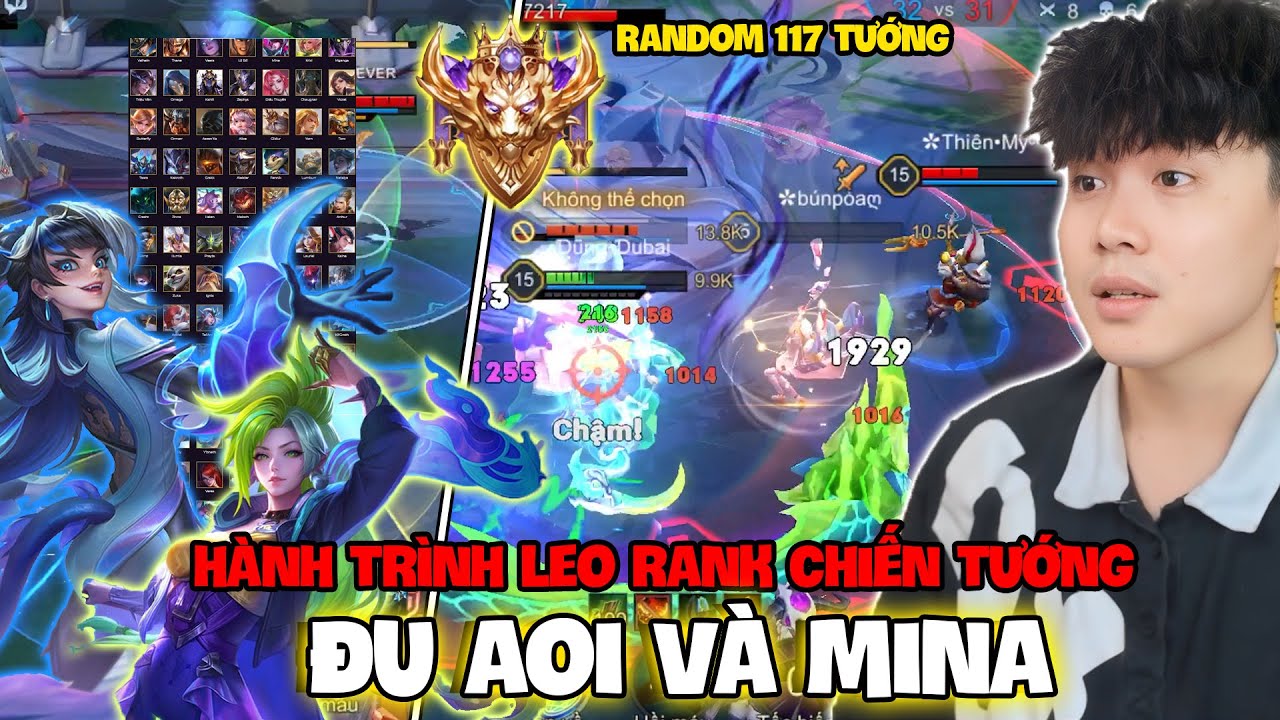 VUX HÀNH TRÌNH LEO RANK RANDOM 117 TƯỚNG, ĐU AOI VÀ MINA LẤY 15 SAO ĐẦY KHÓ KHĂN