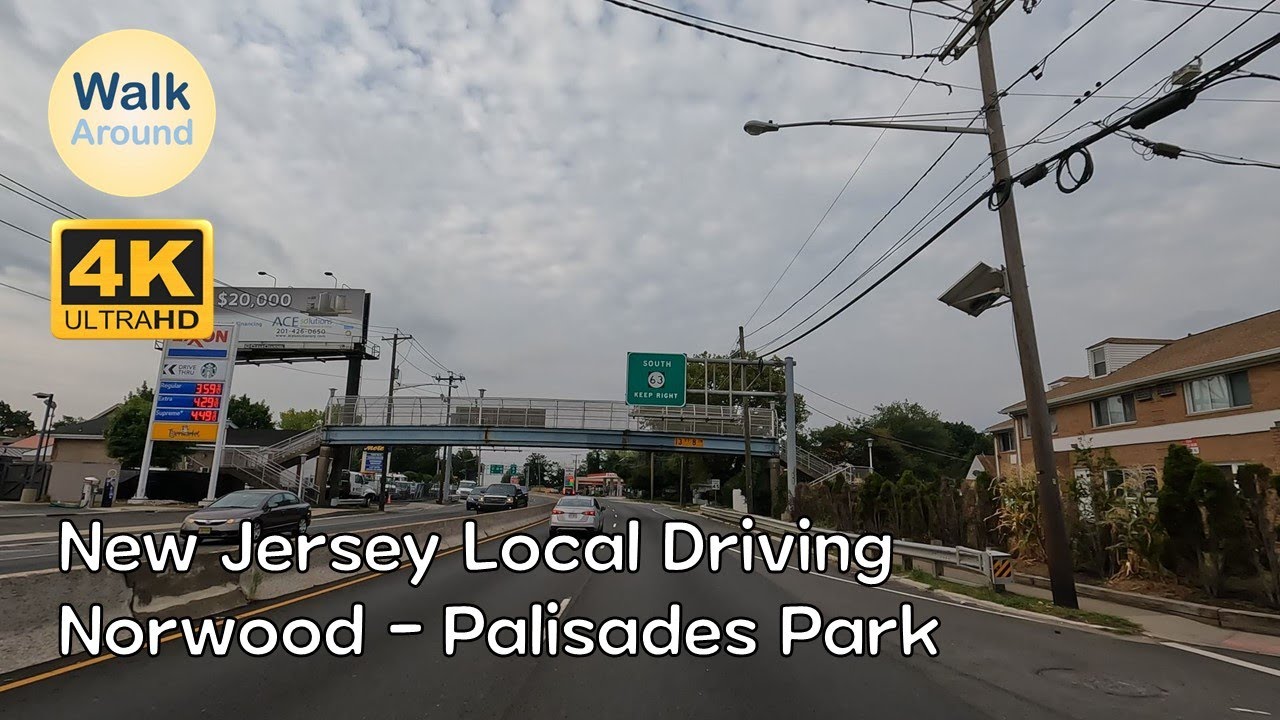 【4K60】 New Jersey Local Driving: Norwood - Palisades Park (Broad Ave)