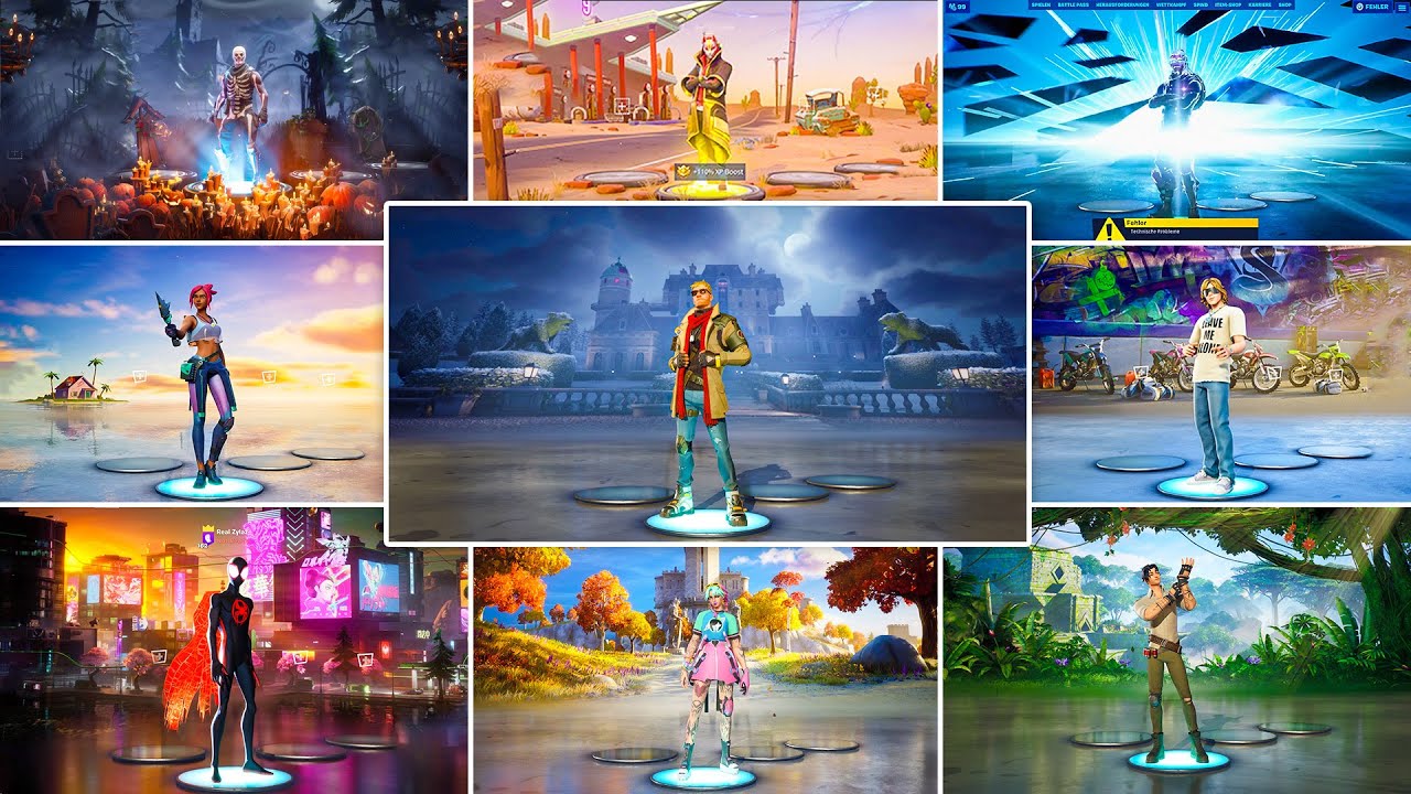 Evolution of All Fortnite Lobby Backgrounds (Chapter 1 Season 1 - Chapter 5 Season 1)