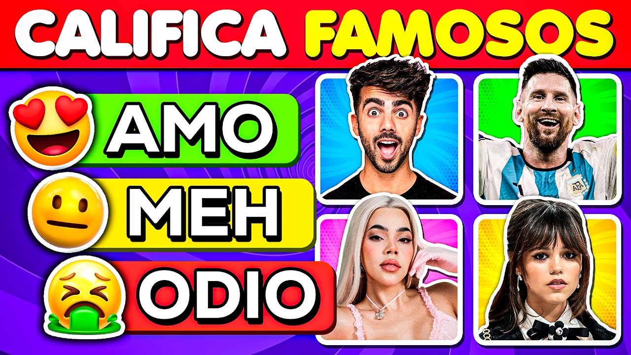 CALIFICA A FAMOSOS 😍👀 | Tier List Famosos | Elige un nivel - TriviaTime