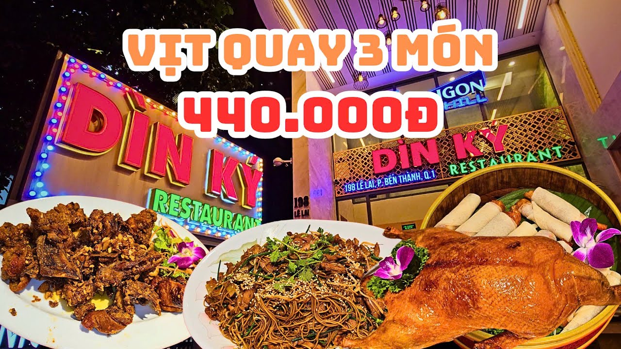 Dìn Ký: Thưởng Thức Vịt Quay Bắc Kinh Nguyên Con làm 3 món chỉ 440K, Vịt lớn chế biến thơm ngon.