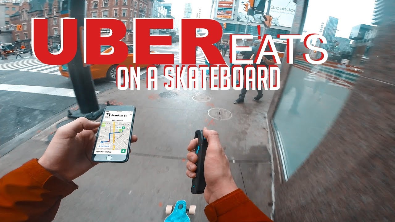 Uber Eats on an Electric Skateboard in Toronto! || Episode #1
