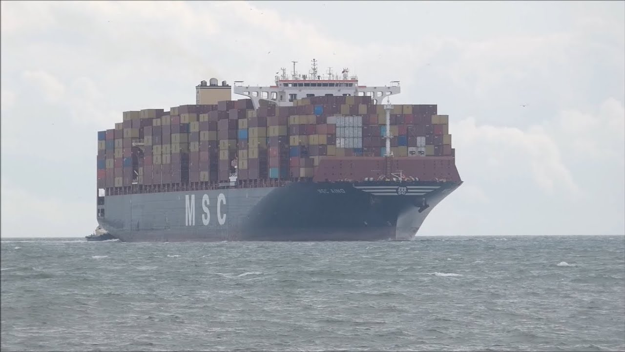1st call, MSC Aino arrives to the Port of Felixstowe, port swing for Trinity 6.  30th September 2020