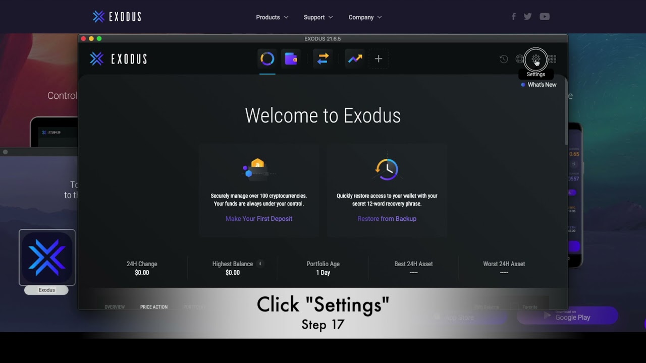 Crypto Vaults Academy - Exodus Wallet Set Up