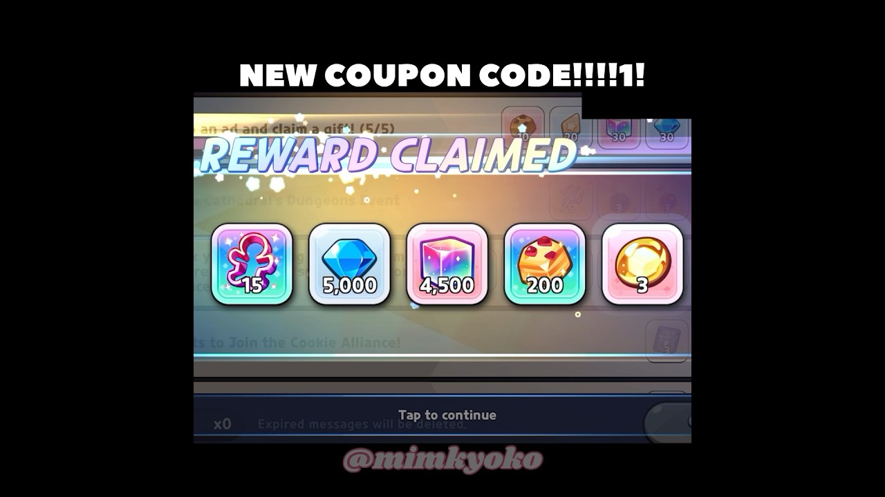 New CRK coupon code!!! #crk #cookierunkingdom #cookierun #silentsaltcookie #shorts #trending