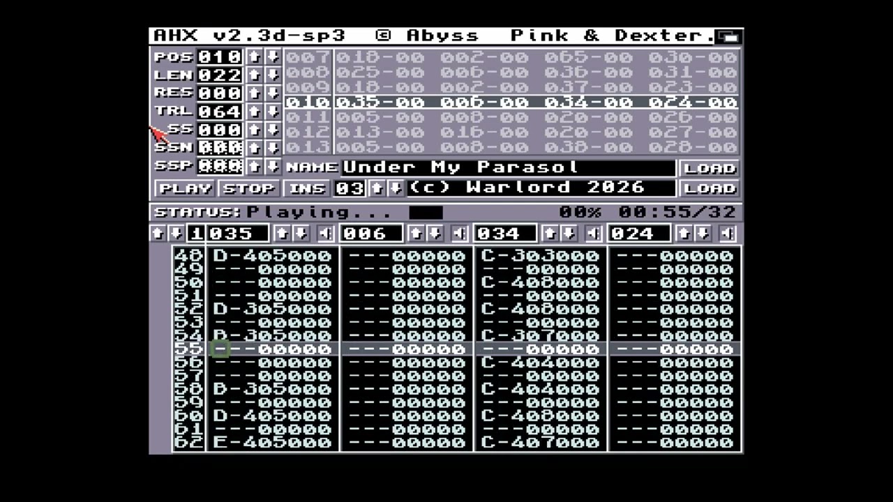 Warlord - Under My Parasol (2026, Amiga 1200 / AHX tracker)