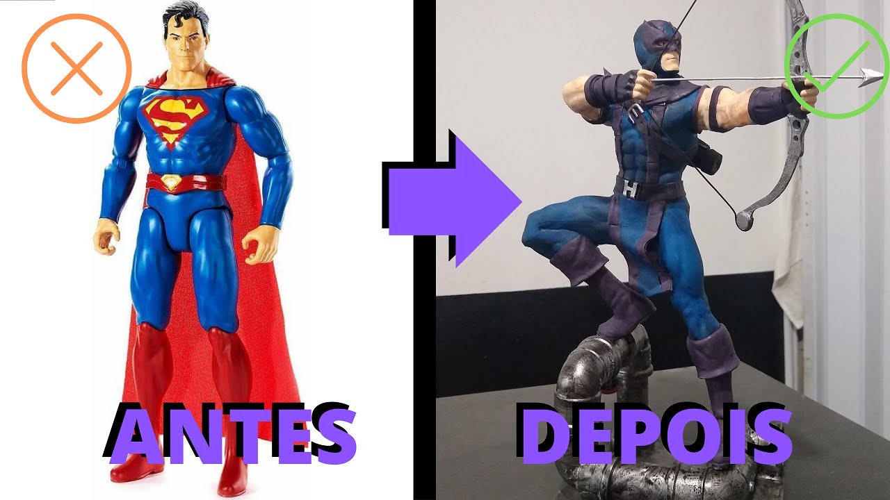 TRANSFORMANDO O SUPERMAN NO GAVIÃO ARQUEIRO - TOY MAKEOVER