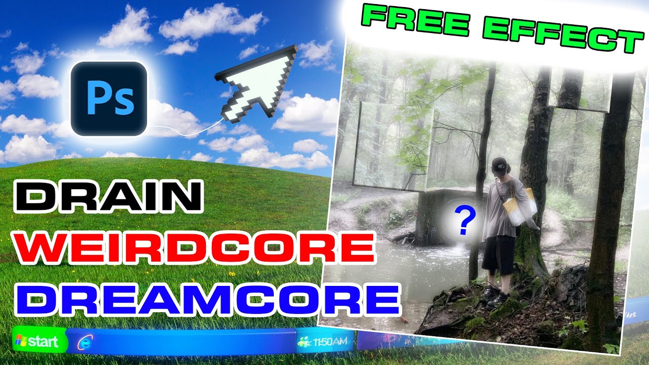 HOW TO EDIT  WEIRDCORE DREAMCORE EFFECTS HOW TO DRAIN  FREE ART TUTORUAL, photostop easy liminal