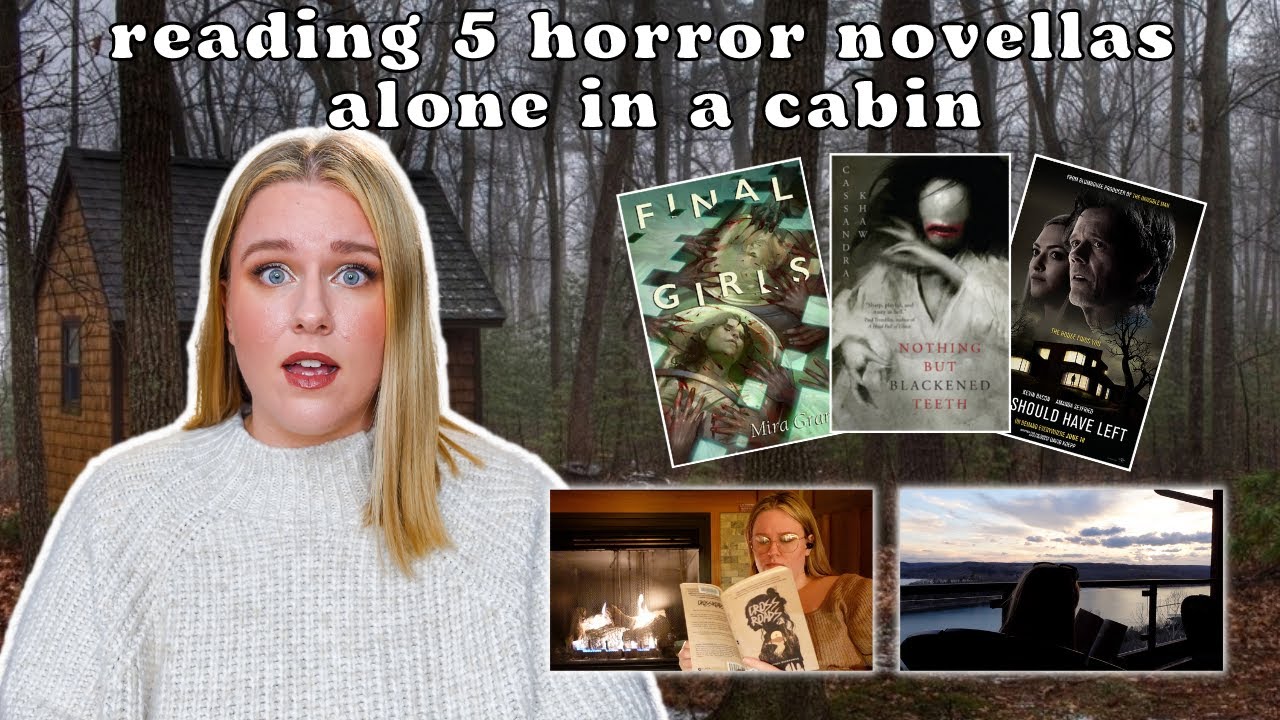 i read 5 scary HORROR NOVELLAS alone in a cabin 👻📚 | READING VLOG
