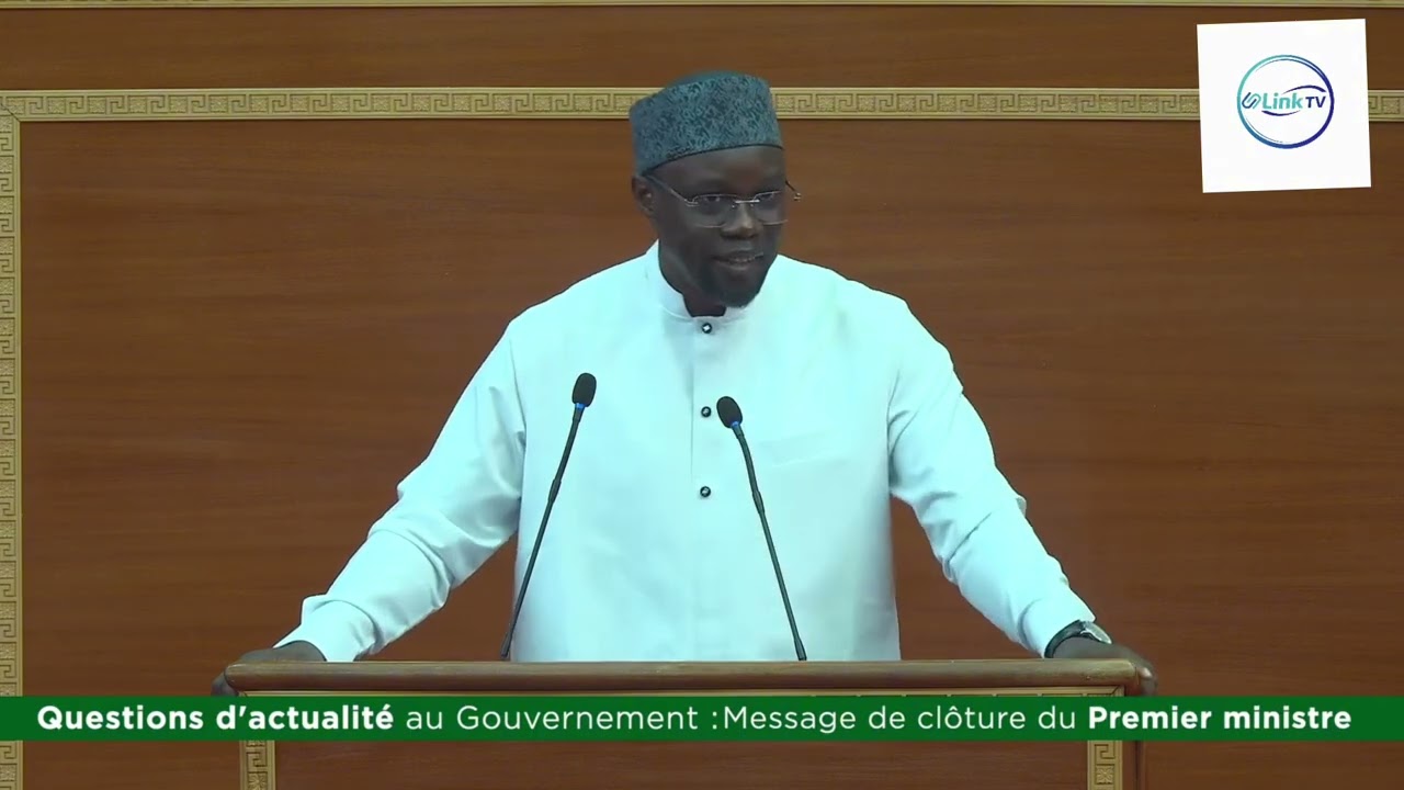 Questions d’actualités au gouvernement :discours de clôture du premier ministre Ousmane SONKO 