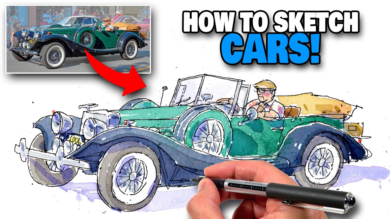 How To Sketch CARS With Correct Perspective!
