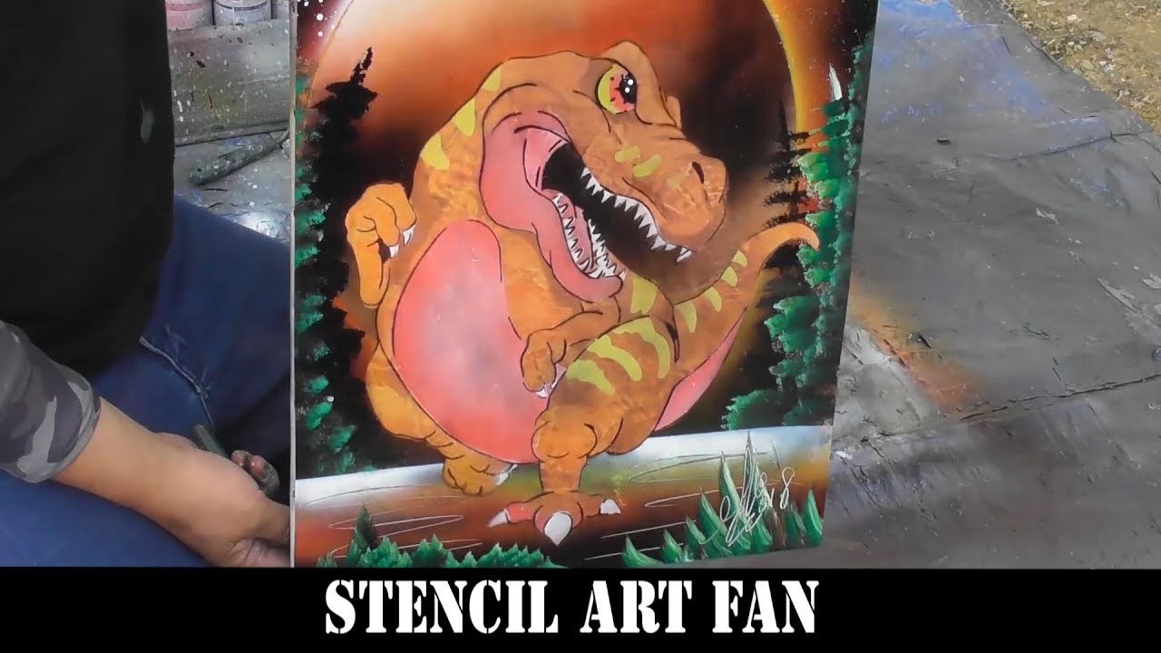 T-Rex Dinosaurius (STENCIL ART)