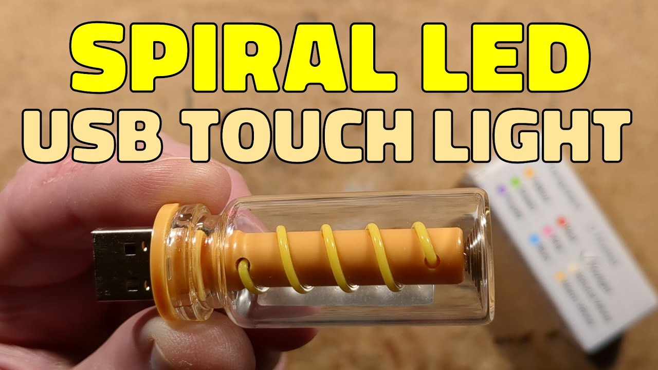 Inside a USB spiral light with touch dimming (good for parts)