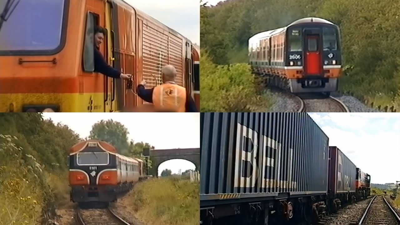 2600 class DMUs; 141/071/201 class GMs on passenger & freight in Sth Kilkenny (June '96)
