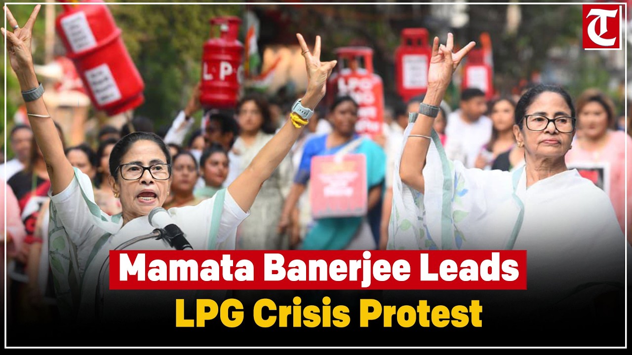 Mamata Banerjee leads protest in Kolkata over LPG shortage, questions Centre on jobs