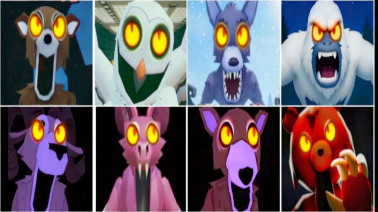 [UPD] Escape from 99 Nights in the forest monster! Vs All Same Versions Jumpscares #99nights 