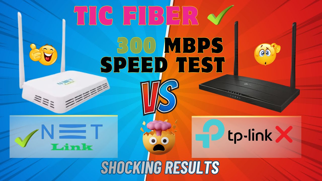 ✅TIC FIBER 300MBPS🛜|SPEED TEST IN|👍NETLINK VS TP-LINK👎ROUTERS.