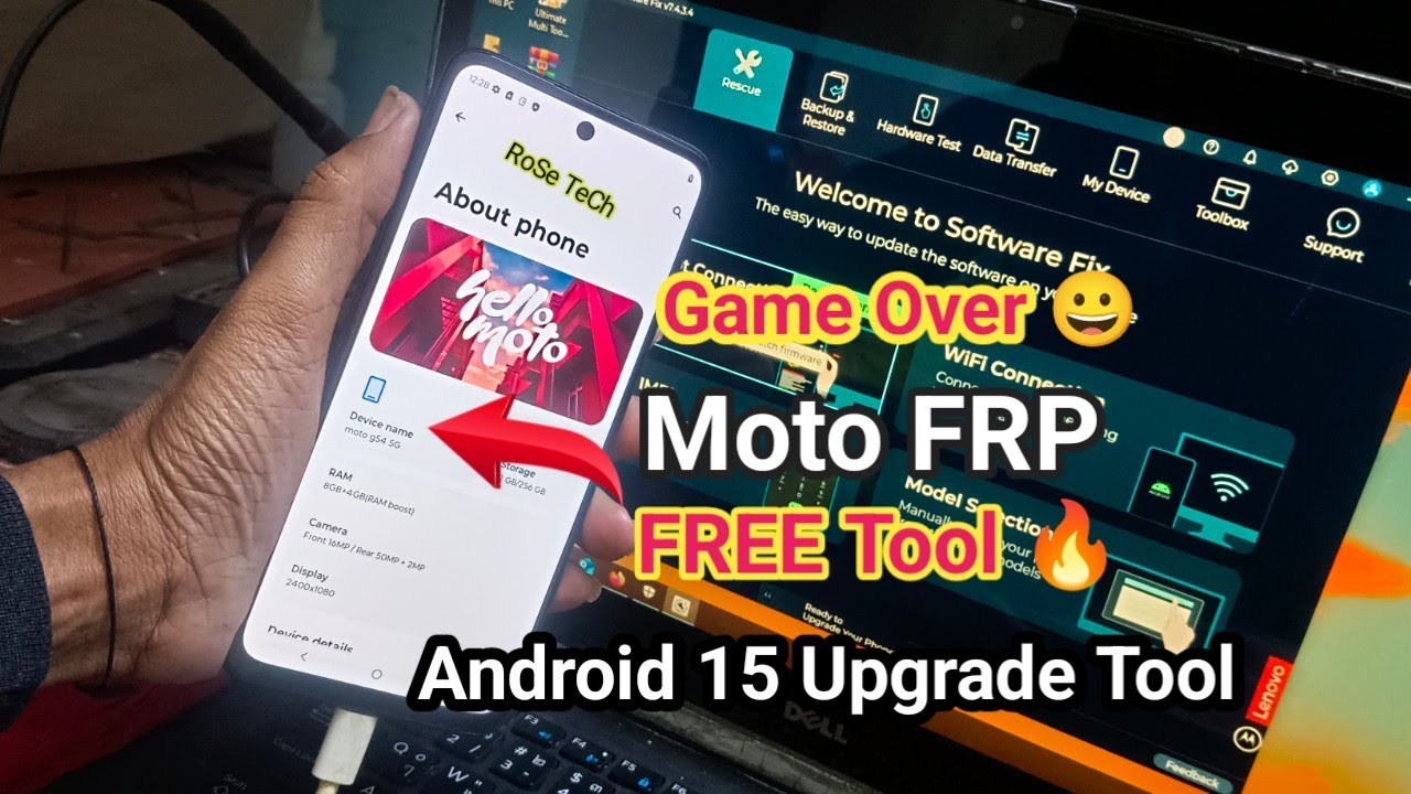Moto G54 5G FRP BYPASS Android 15 | Upgrade Free Tool 2026 Motorola XT2343-2 Unlock Reset Google ID
