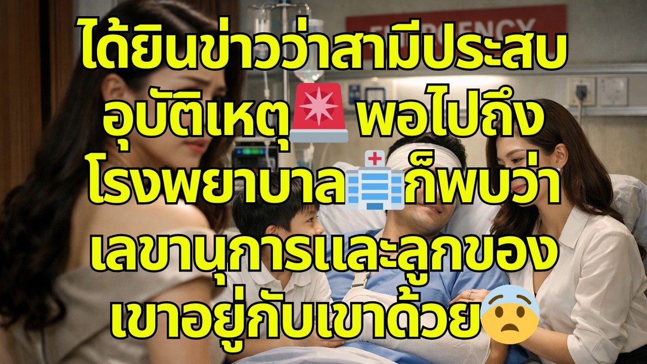 ได้ยินข่าวว่าสามีประสบอุบัติเหตุ🚨 พอไปถึงโรงพยาบาล🏥ก็พบว่าเลขานุการและลูกของเขาอยู่กับเขาด้วย😨