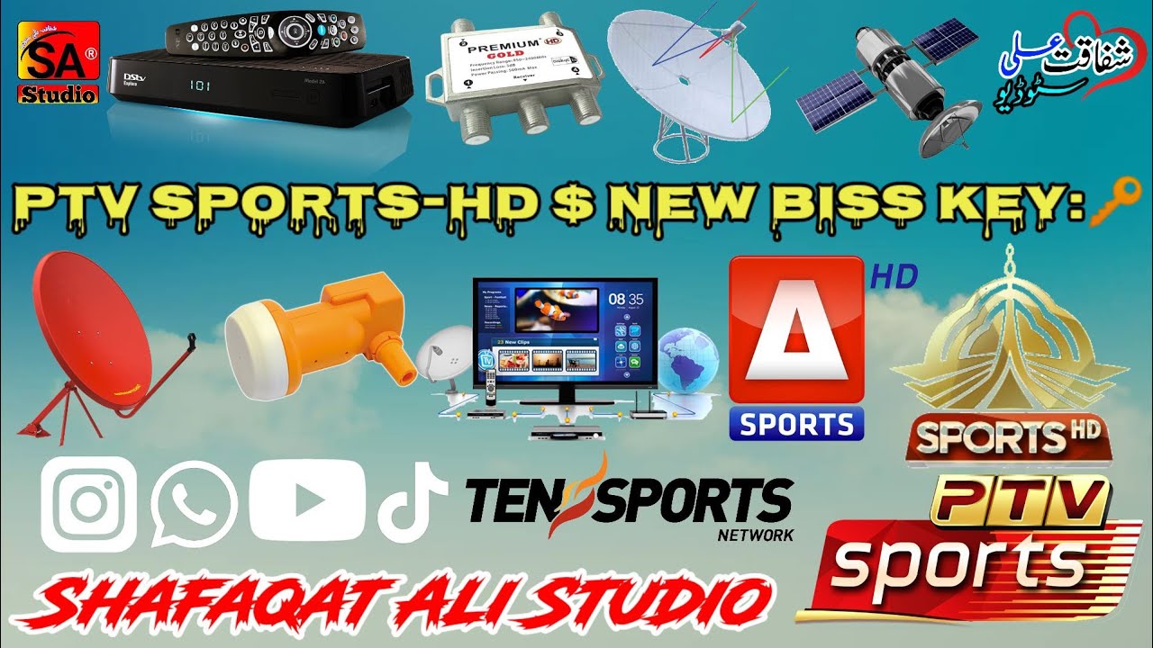 PTV SPORTS HD BISS KEY 2022 |Ptv Sports New Biss Key 2022 | PakSat-1R@38E 2022 | Shafaqat Ali Studio