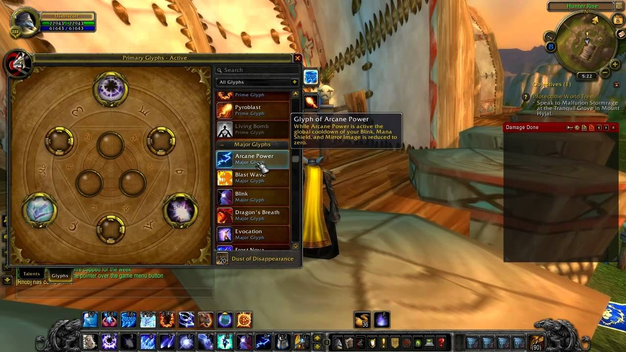 WoW Cataclysm Guide - Cataclysm Mage Guide Part 4 - Arcane specs, glyphs and dps testing