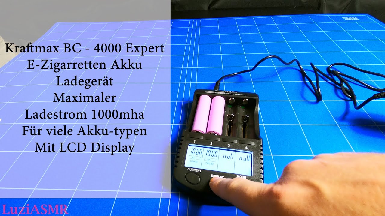 Kraftmax BC-4000 Expert Ladeger&auml;t 18650er E-Zigarette, Akku
