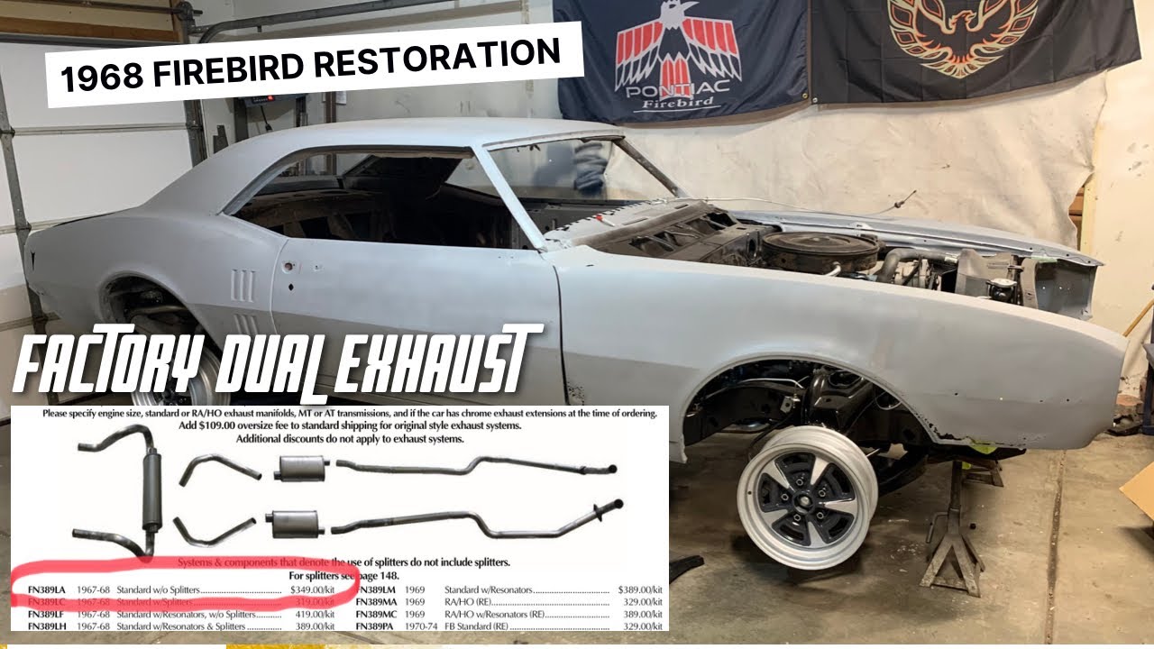 Измучен! Установка заводского выхлопа на Firebird или кабриолет Firebird 1968 года, подойдёт.
