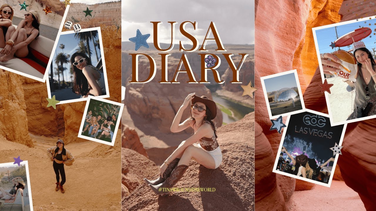 USA diaries 6人美國自駕遊🇺🇸｜去了電腦桌面的羚羊谷🤯!!｜震撼到我的國家公園😵 ｜Lake powell租船｜LA 好正嘅路邊攤😋