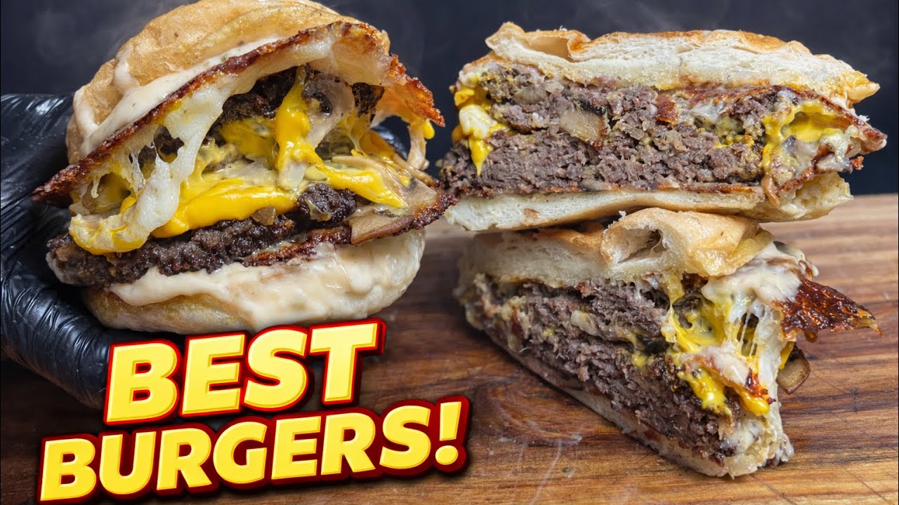 Making a Crazy Cheesy Burger From Scratch 🔥