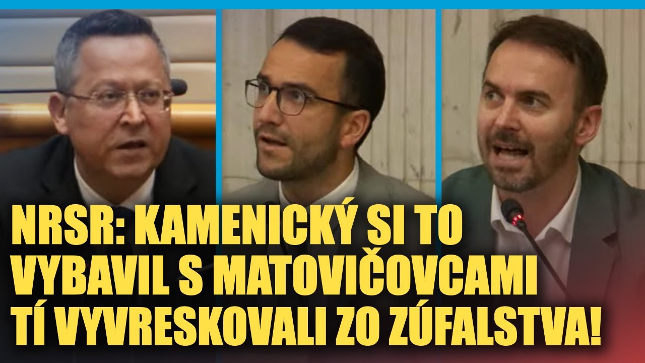 Kamenick&yacute; si to VYBAVIL s Matovičovcami, vyvreskovali zo z&uacute;falstva