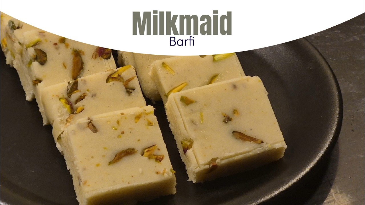 How to make milkmaid barfi at home in very easy way !