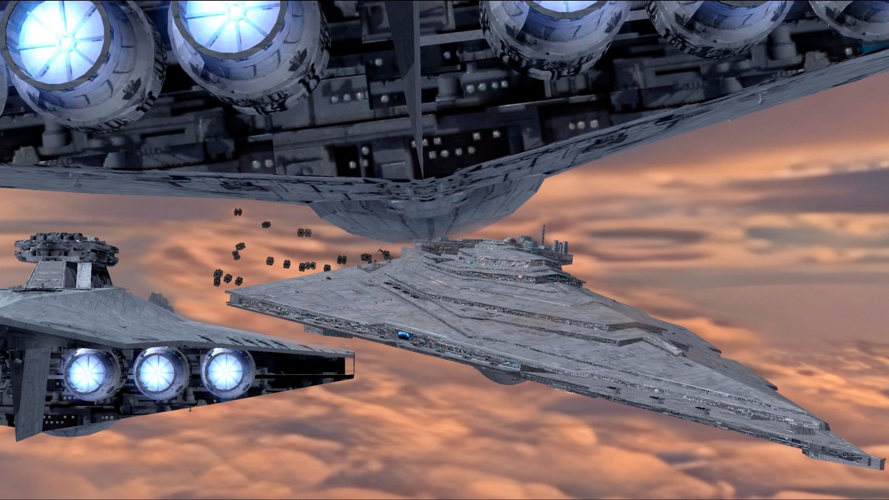 Resurgent Star Destroyer vs 5 Proclamator Frigates | Star Wars Empire at War