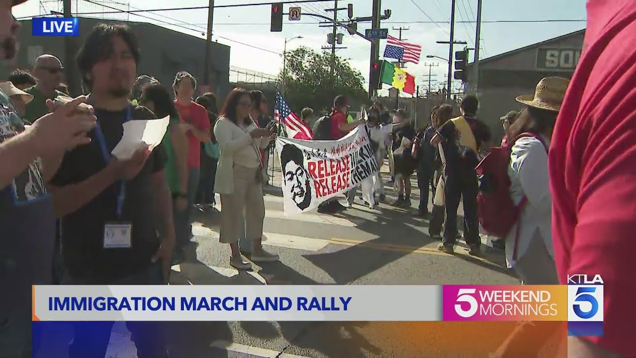 Hundreds gather in DTLA for ‘We The People Rising – Stop the Hate, Stop the Raids’ rally and march