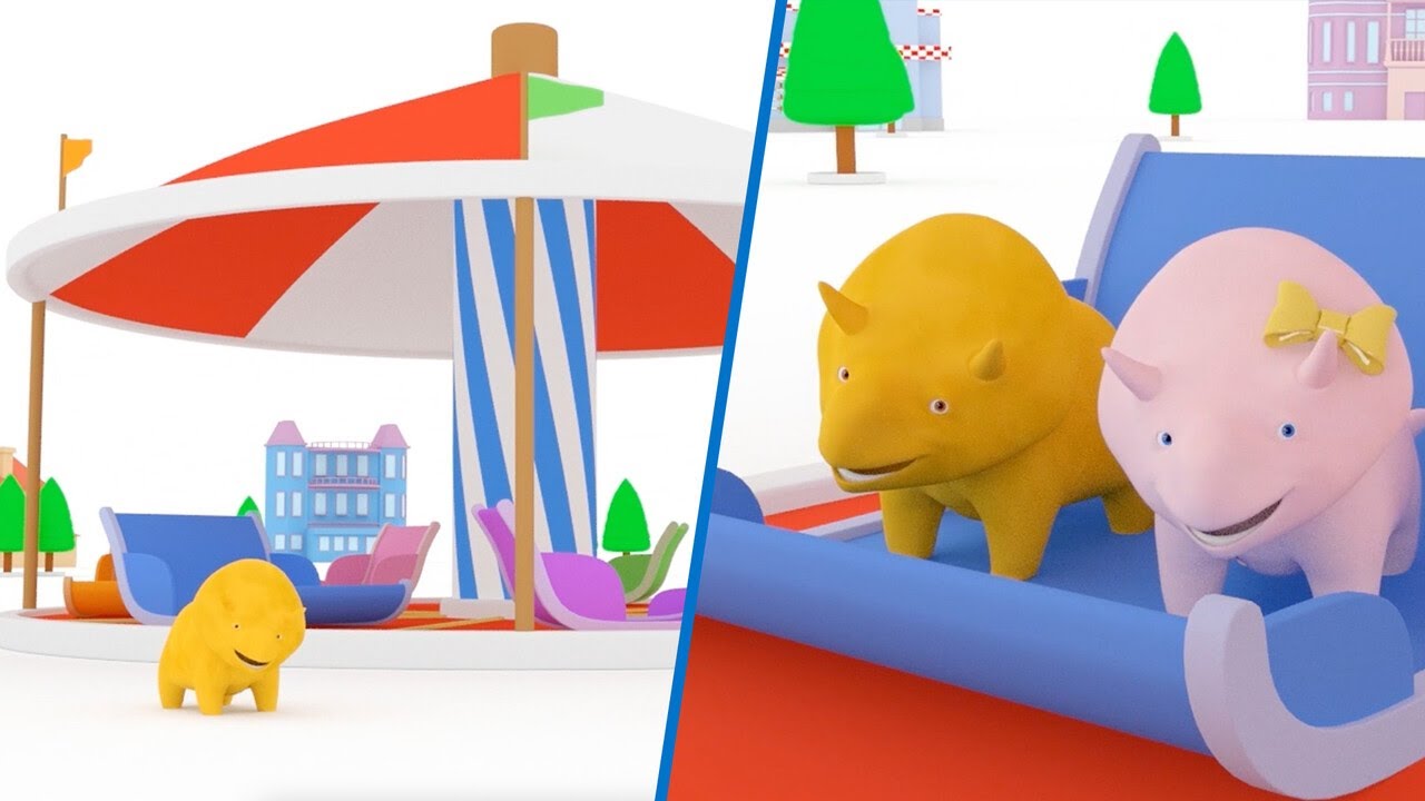 Aprenda as cores - O carrossel, Dina e Dino