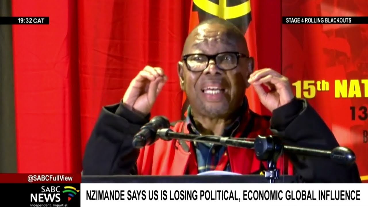 Nzimande says U.S is losing political and economic global influence