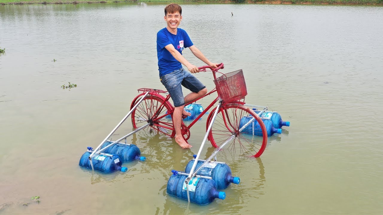 Hưng Vlog - Chế Tạo Xe Đạp Chạy Dưới Nước | Water Cycle Making