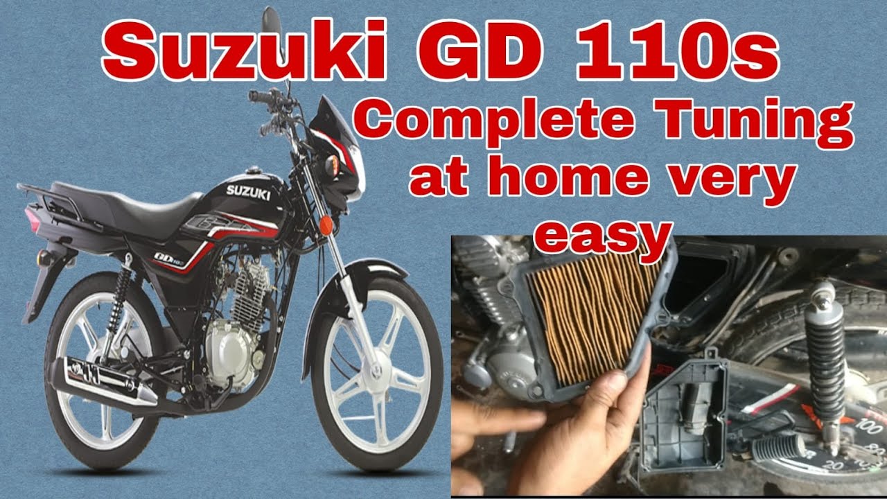 SUZUKI GD 110s BEST COMPLETE TUNING AT HOME VERY EASY 