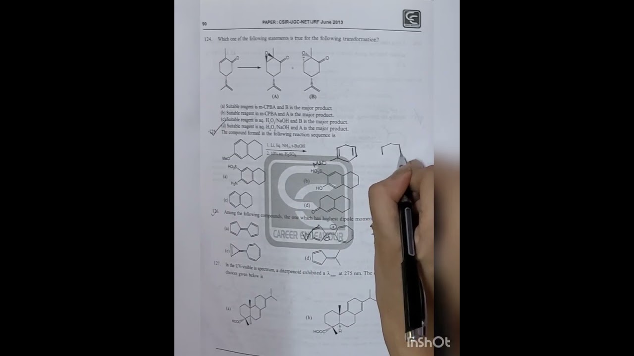CSIR NET | BIRCH REDUCTION | 2013 QUESTIONS. 