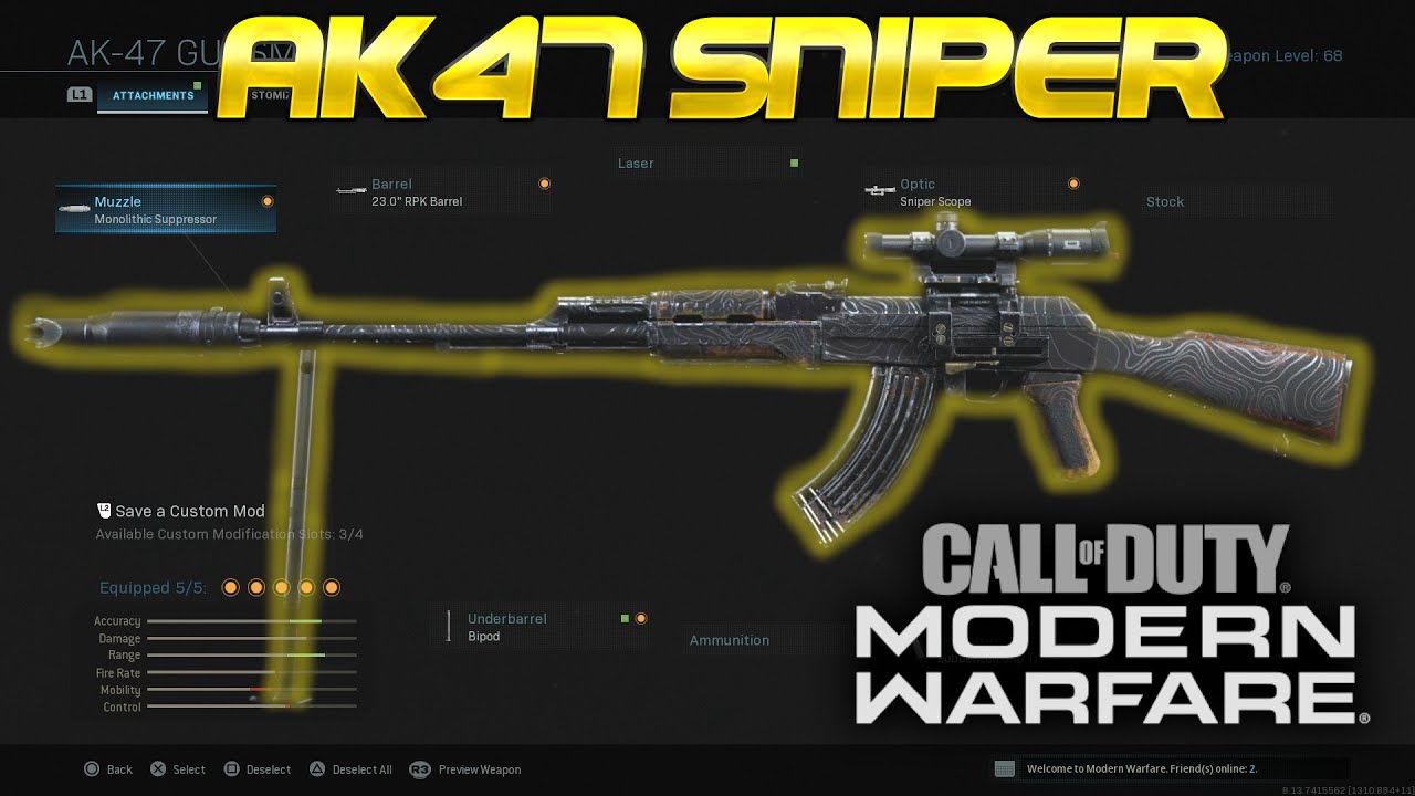 Modern Warfare - INSANE AK-47 AR SNIPER VARIANT CLASS SETUP!