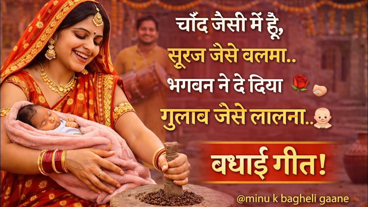 चांद जैसी में हूं, सूरज जैसे बालमा .......बधाई गीत #बघेलीगीत #bannibannageet #folksongs  #गीत 