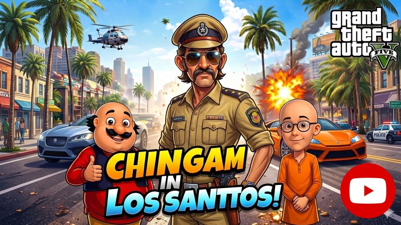 🔴 LIVE: Inspector Chingam in Los Santos 😱 | GTA 5 Indian Cartoon Mod Live