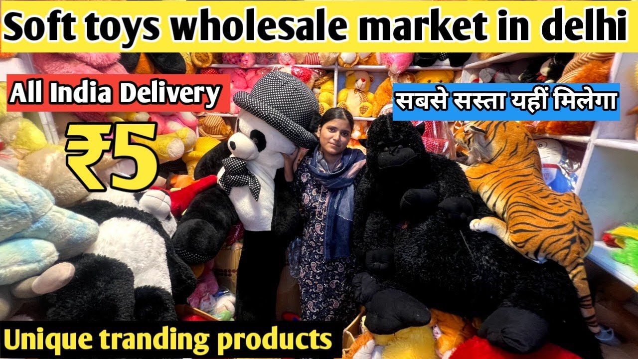 Soft Toys Wholesale Market In Delhi | Teddy Bear Shop Of Sadar Bazar | Wholesale Market In Delhi