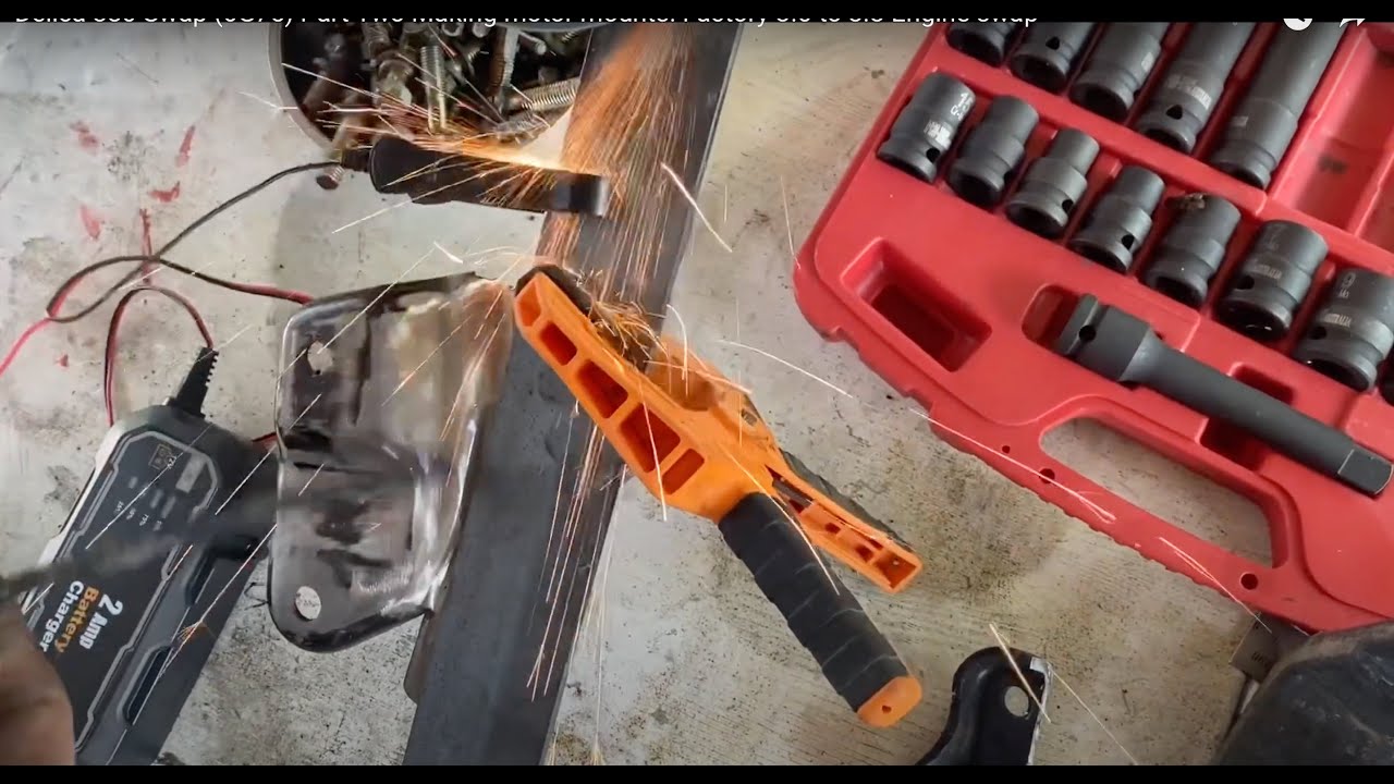 Delica 380 Swap (6G75) Part Two Making motor mounts. Factory 3.0 to 3.8 Engine swap