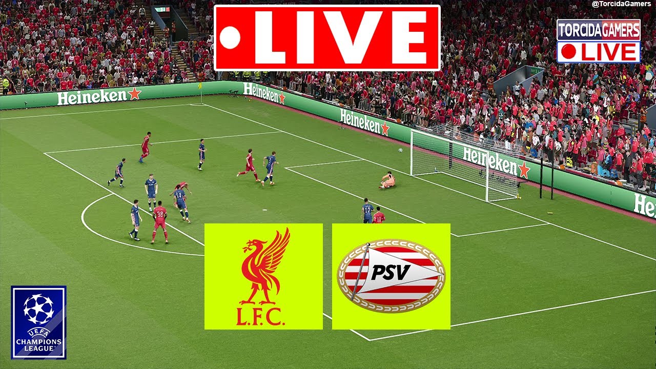 🔴 Liverpool vs PSV LIVE | UEFA Champions League 2025/26 | Full Match Simulation