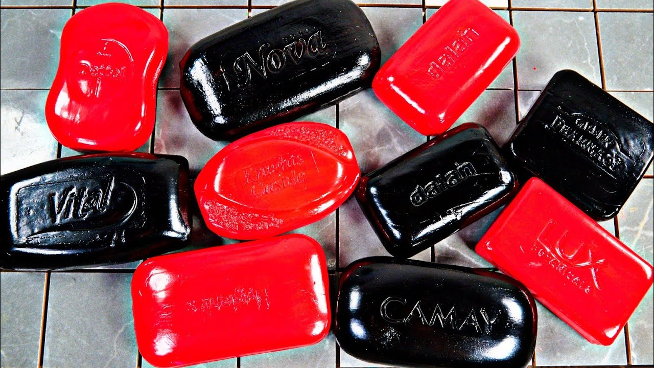 ASMR SOAP.❤️🖤 Резка сухого мыла. Satisfying video. Painted soap cutting @ASMRSOAPUK ❤️🖤