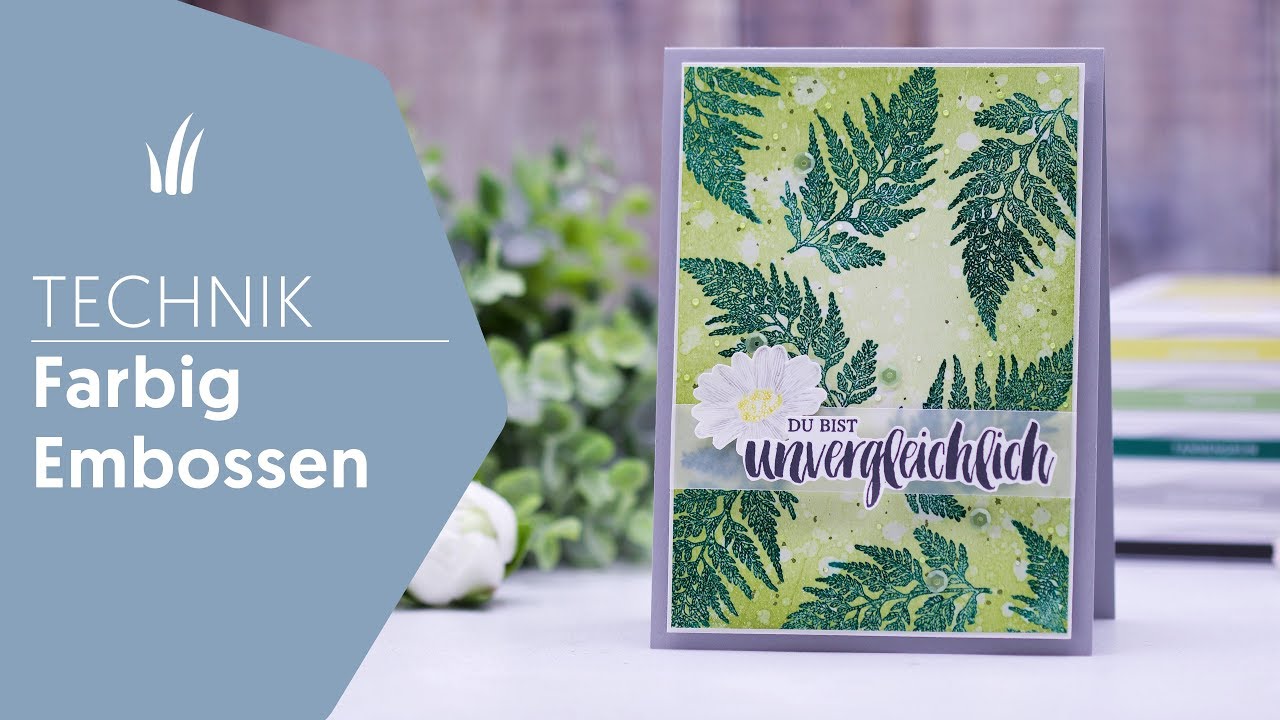 🌿Farbig embossen, in jeder Farbe die man möchte - Gänseblümchenglück